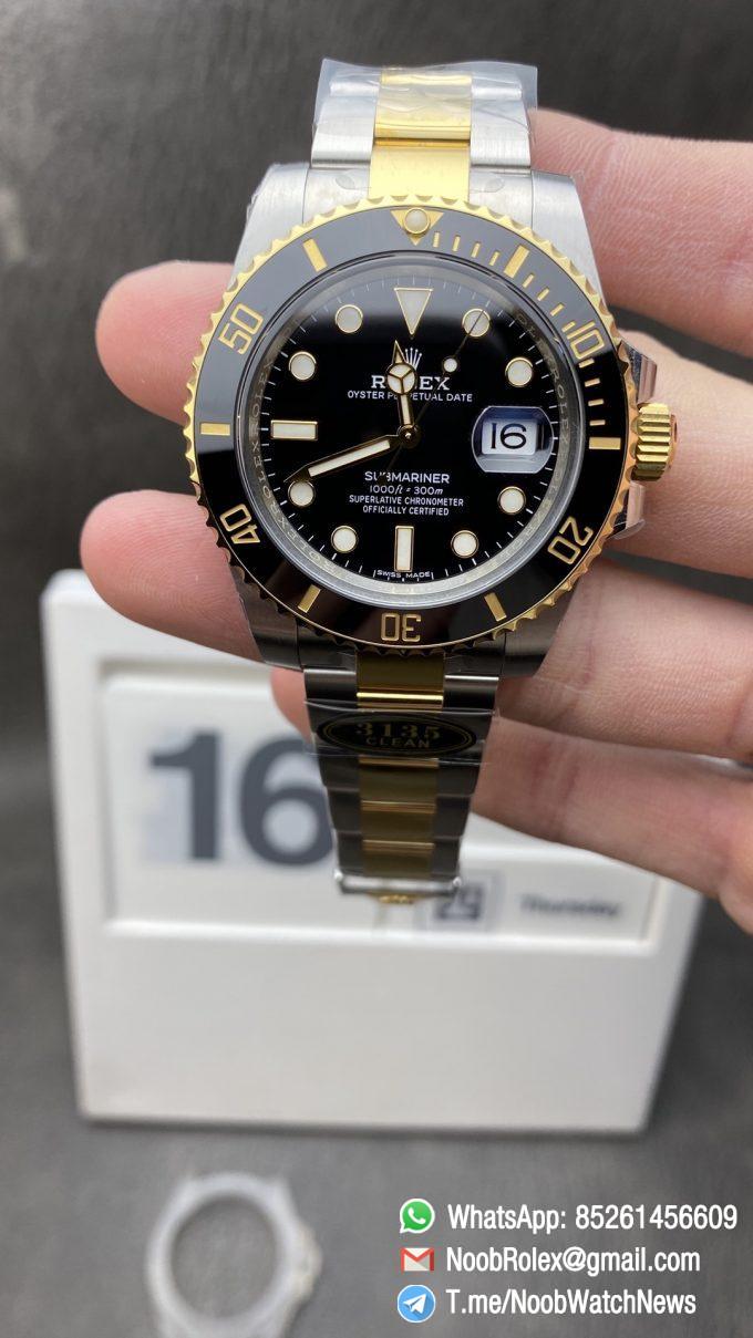 Clean Factory Rolex Submariner 116613LN Black Dial Black Ceramic Bezel 40mm 904 Steel Case Two Tone Yollow Gold Steel Oyster Bracelet VR3135 Movement