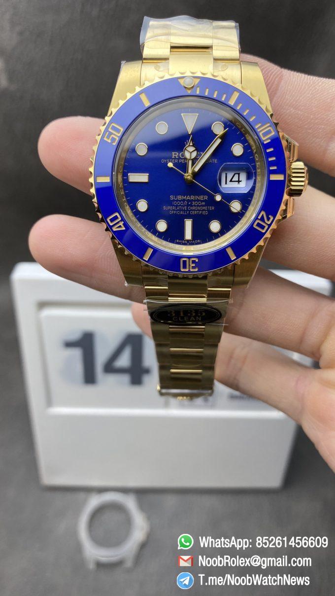 Clean Factory Rolex Submariner 116618LB Blue Dial Ceramic Bezel Yellow Gold Plated Case Oyster Bracelet VS3135 Movement