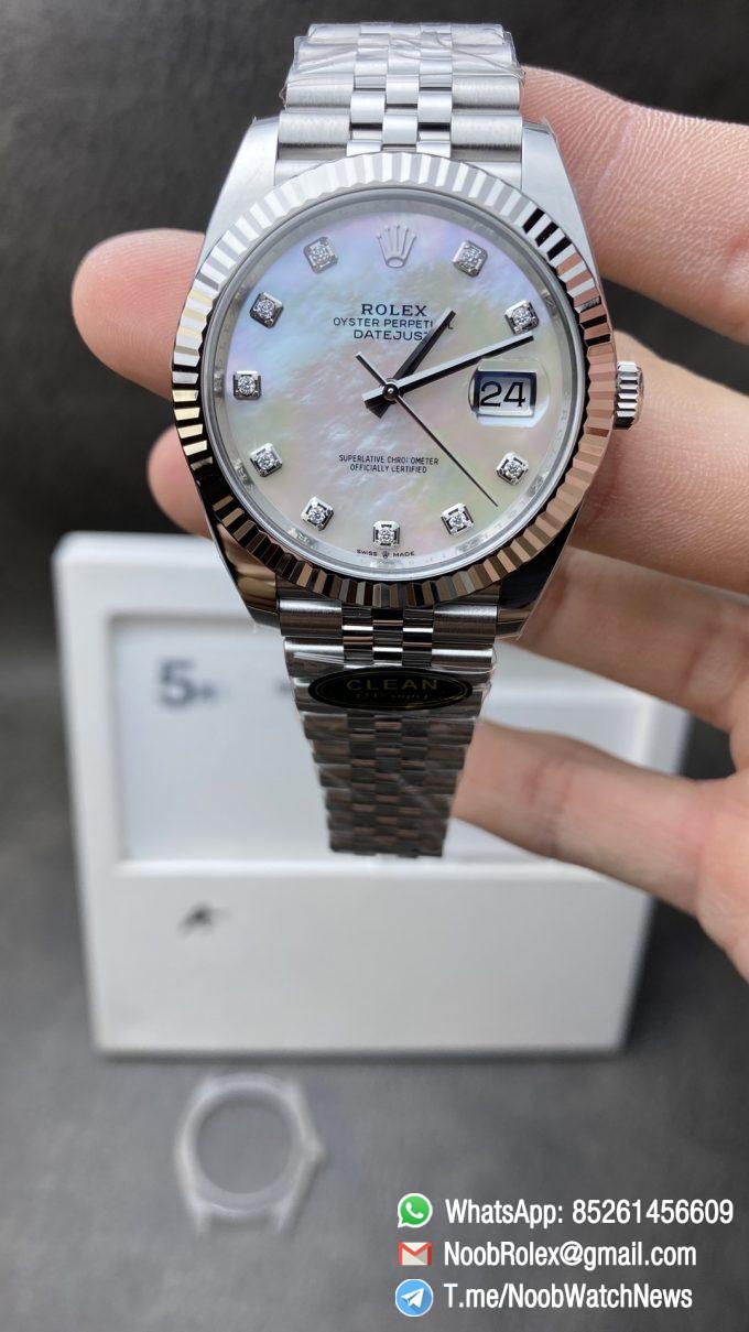Clean Factory Watch Rolex Datejust 41mm MOP Dial 904L Stainless Steel Case Jubilee Bracelet 3235 Movement