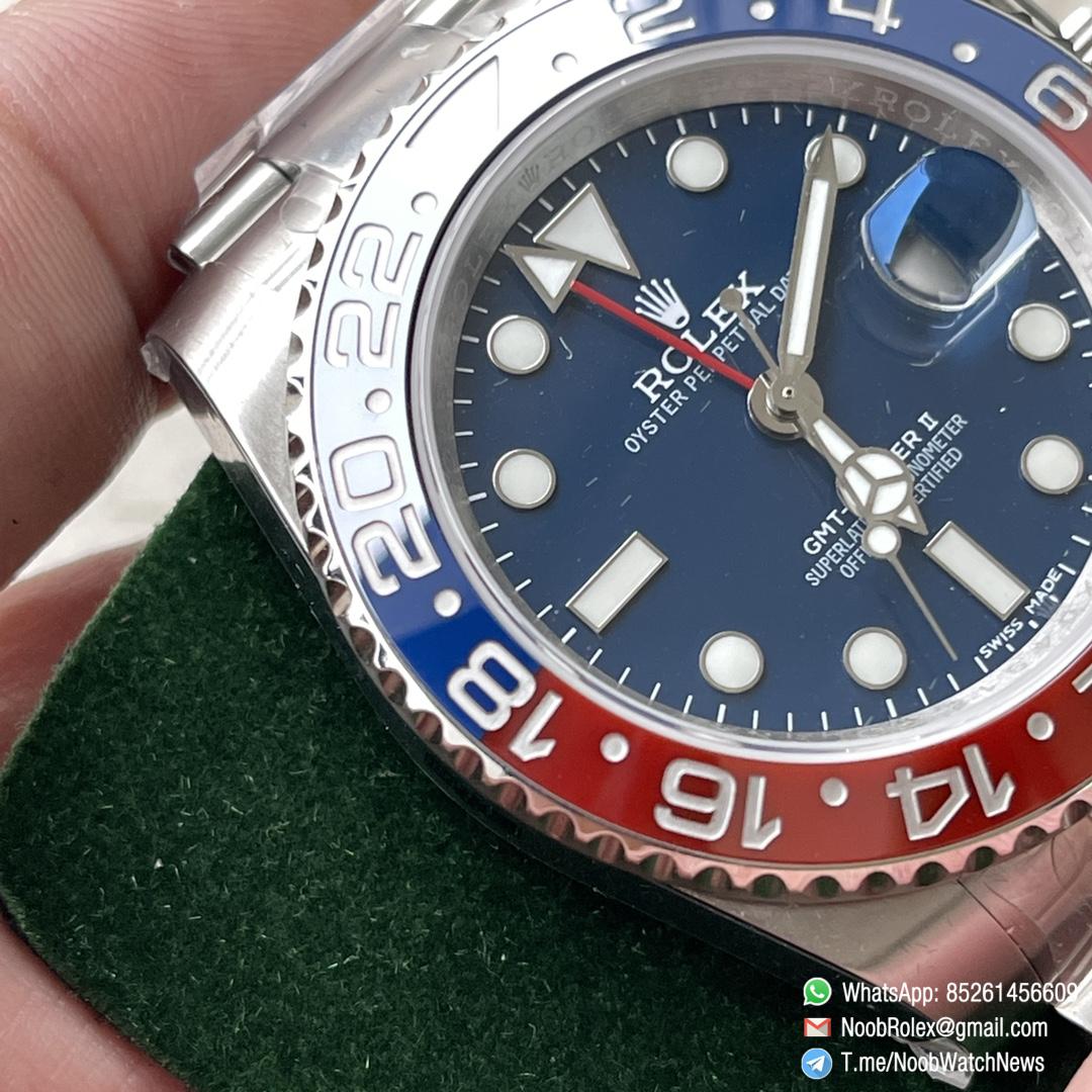 Clean Factory Rolex CF GMT Master II 126719BLRO Midnight Blue Dial Red Blue Ceramic Bezel 904L Oystersteel Oyster Bracelet SA3285 Movement 09