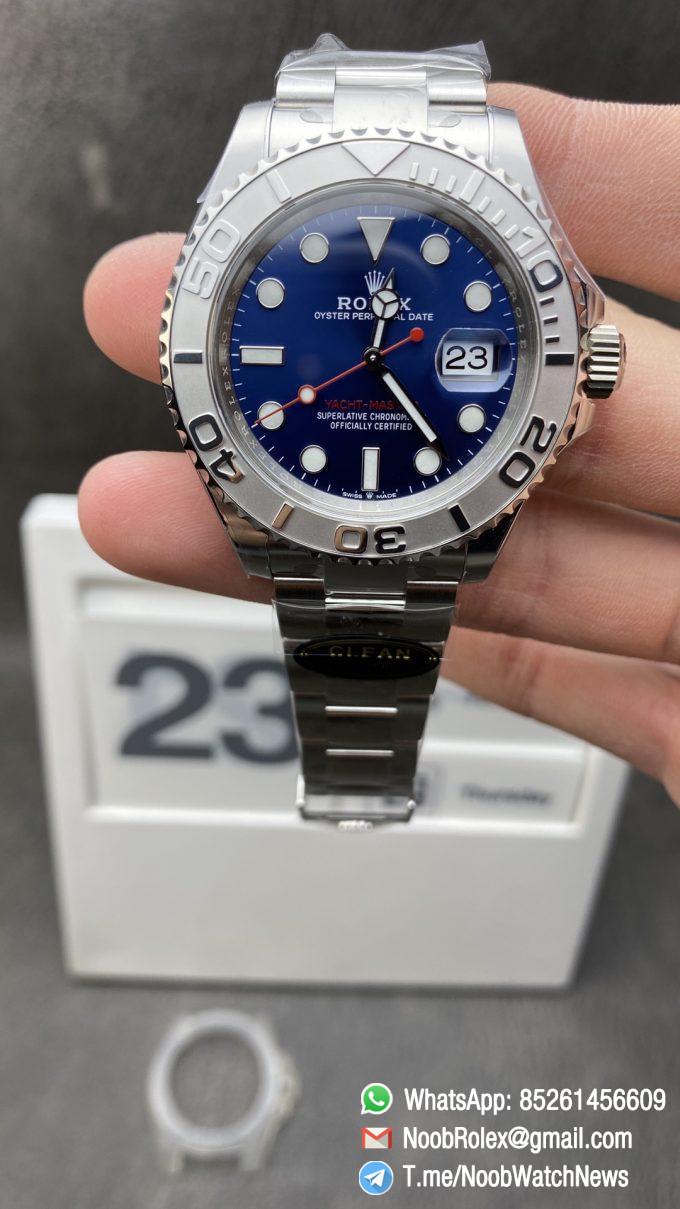 Clean Factory Watch Rolex Yacht Master 126622 Blue Dial with Red Second Hand 904L Stainless Steel Case Oyster Steel Bracelet VR3235 Movement