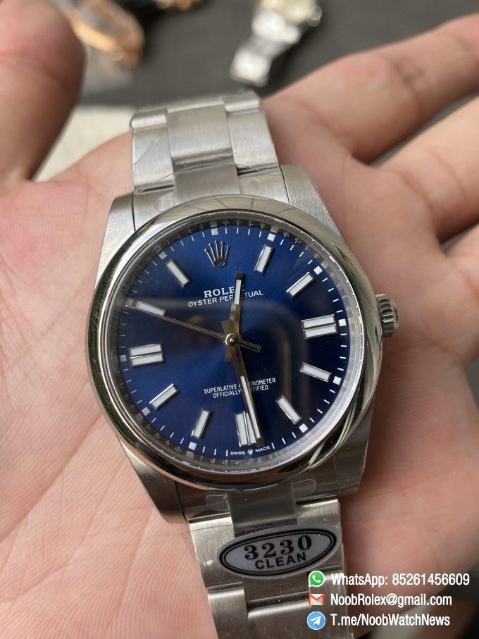 Clean Factory Rolex Oyster Perpetual 124300 Blue Dial 41mm CF OP 904L OysterSteel Case Bracelet VR3230 Movement 04