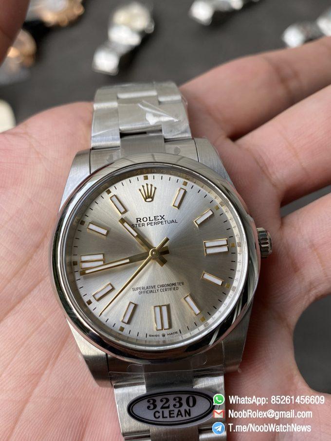 Clean Factory Rolex Oyster Perpetual 124300 CP OP 41mm Silver Dial 904L Steel VR3230 Movement 04