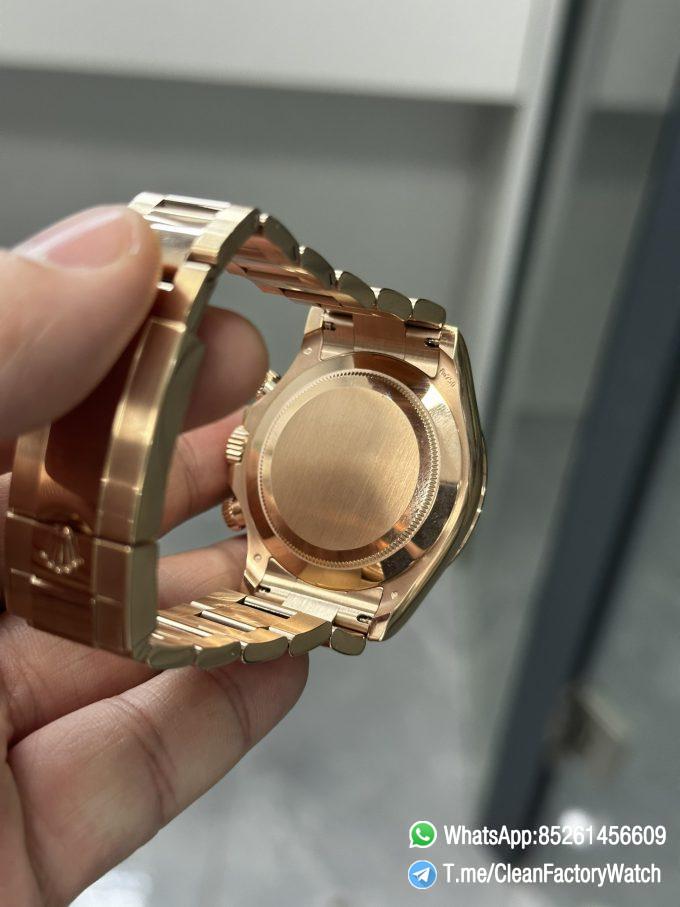 Clean Factory Daytona M116505 0010 Rose Gold Case Bracelet White Dail DanDong Superclone 4130 Movement 05