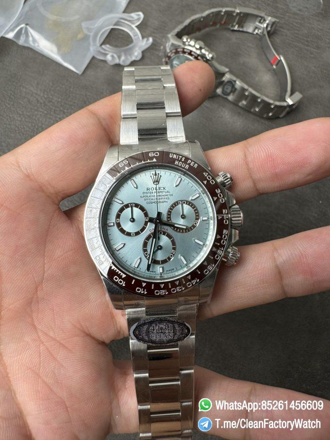 Clean Factory Daytona 126506 ICE Blue Dial Brown Ceramic Bezel SH4131 Movement 72 Hours Power Reserve 02