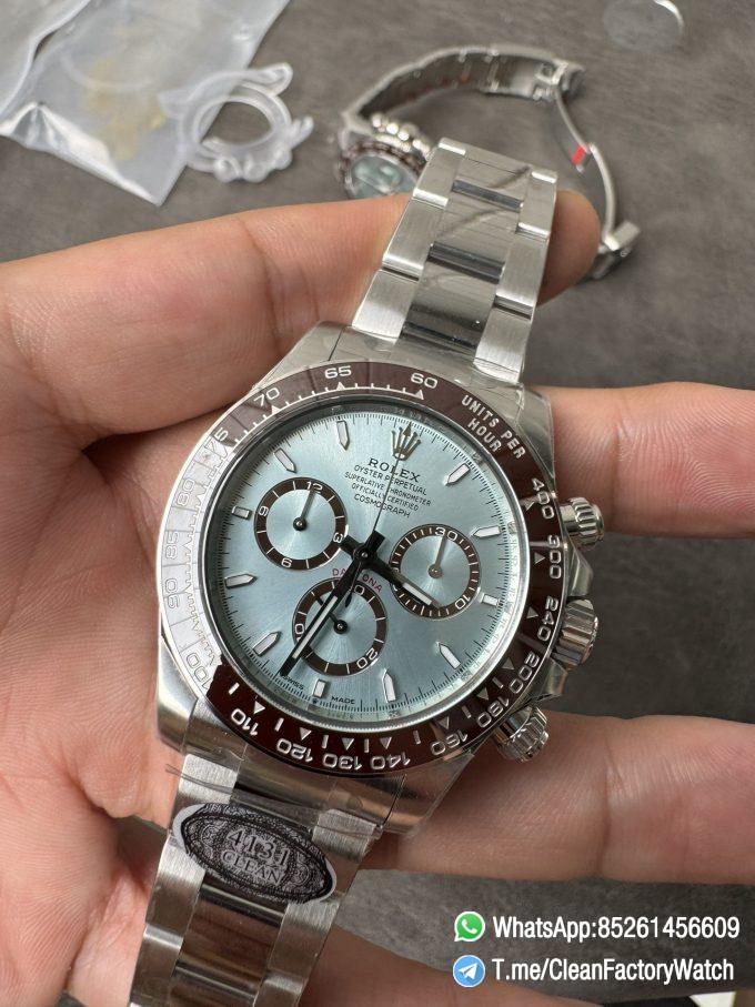 Clean Factory Daytona 126506 ICE Blue Dial Brown Ceramic Bezel SH4131 Movement 72 Hours Power Reserve 04