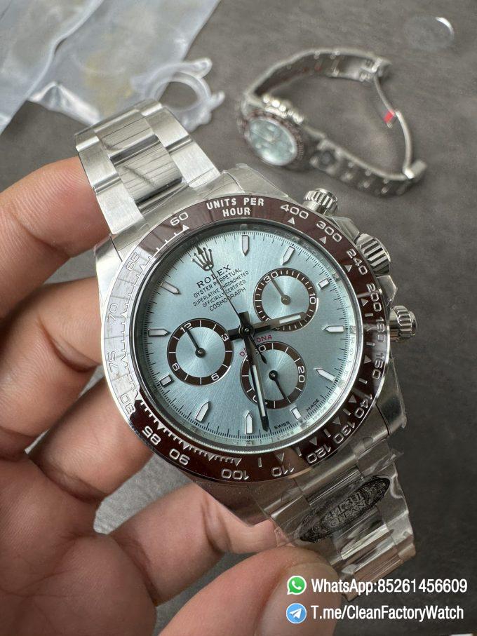 Clean Factory Daytona 126506 ICE Blue Dial Brown Ceramic Bezel SH4131 Movement 72 Hours Power Reserve 08