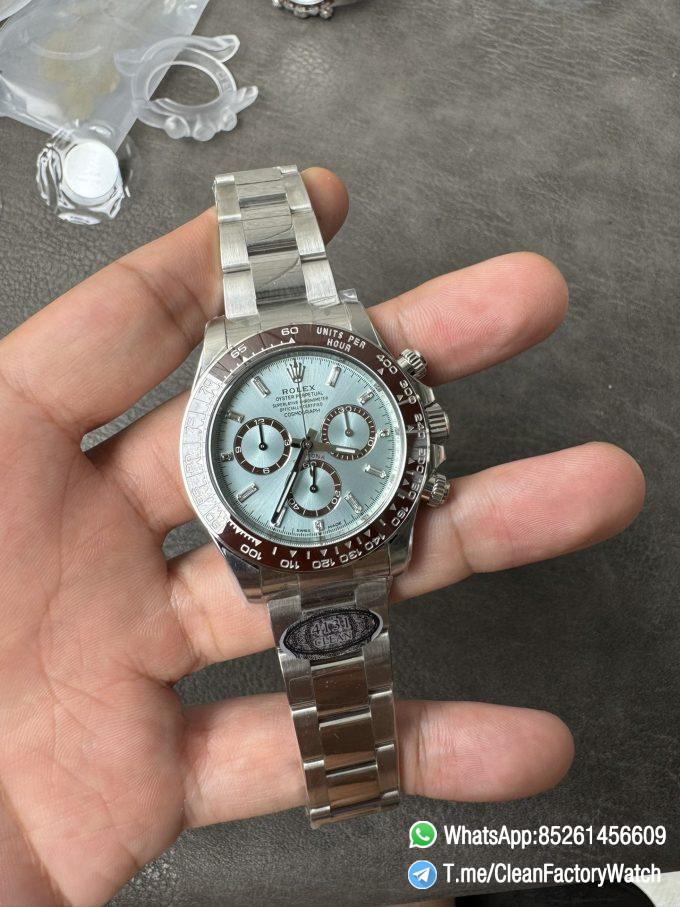 Clean Factory Daytona 126506 ICE Blue Dial With Diamonds Markers Brown Ceramic Bezel SH4131 Movement 72 Hours PR 01