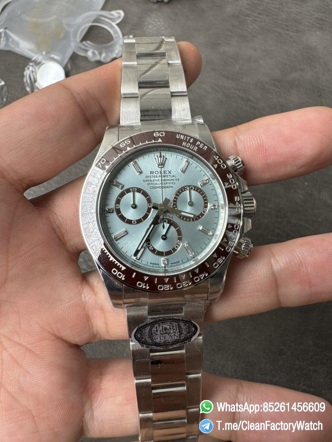 Clean Factory Daytona 126506 ICE Blue Dial With Diamonds Markers Brown Ceramic Bezel SH4131 Movement 72 Hours PR 02