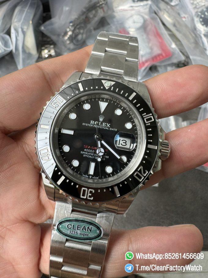 Clean Factory Rolex Sea Dweller 126600 Single Red 904L Steel Case and Bracelet SH3235 Movement 04