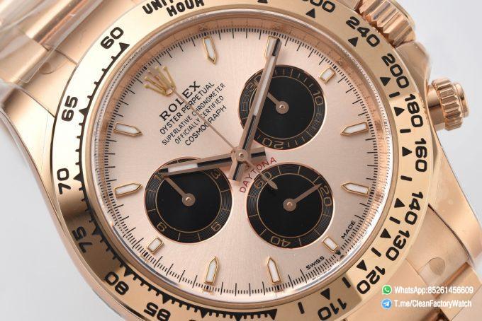 Clean Factory Rolex Daytona 126505 Rose Gold Case Bracelet Rose Gold Dial with Black Sub Dial SH4131 Movement 02