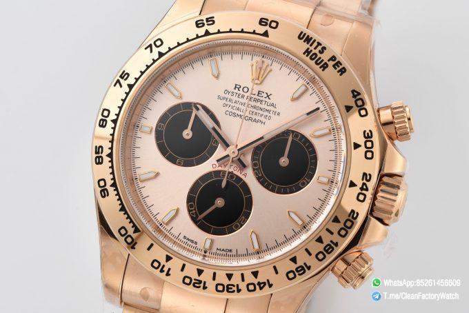 Clean Factory Rolex Daytona 126505 Rose Gold Case Bracelet Rose Gold Dial with Black Sub Dial SH4131 Movement 03