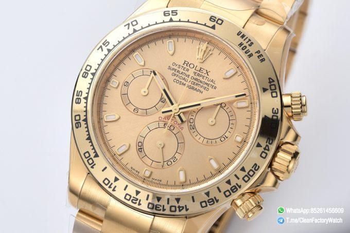 Clean Factory Rolex Daytona 116508 Full Yellow Gold Case Dial Yellow Gold Bezel Bracelet DanDong 4130 Movement 03