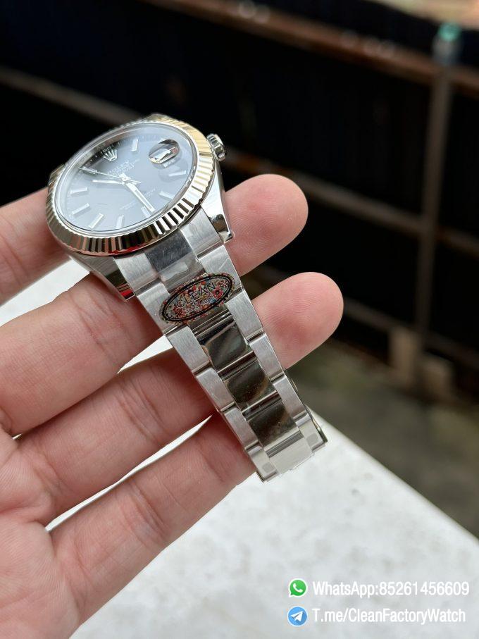 Clean Factory Watch Rolex Datejust 41mm 126334 Black Dial Fluted Bezel Luminous Hour Markers Oyster Bracelet SH3235 Movement 07